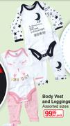 Oh Baby Body Vest & Leggings Assorted Sizes-Per Pack
