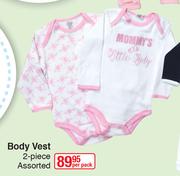  Oh Baby Body Vest 2 Pieces Assorted-Per Pack