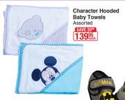 Character Hooded Baby Towels Assorted-Each