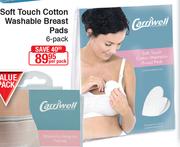 Carriwell Soft Touch Cotton Washable Breast Pads 6 Pack-Per Pack