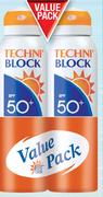 Techni Block Kids Sun Spray SPF50+ Value Pack-2x150ml Per Pack