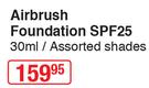 Yardley Airbrush Foundation SPF25 In Assorted Shards-30ml Each