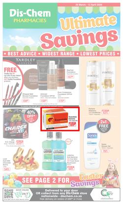 Dis-Chem : Ultimate Savings (20 March - 13 April 2020), page 1