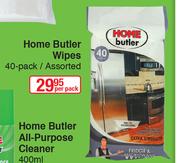 Home Butler Wipes 40 Pack Assorted-Per Pack