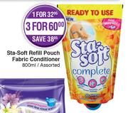 Sta Soft Refill Pouch Fabric Conditioner Assorted-800ml