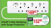 Dquip 8 Way Multiplug With Surge Protection