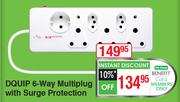 Dquip 6 Way Multiplug With Surge Protection