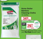 Home Butler Bamboo Cleaning Cloths 10 Cloths-Per Pack