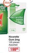 Nicorette Gum 2 mg 105 Pieces Assorted
