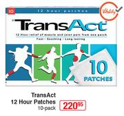 TransAct 12 Hour Patches 10 Pack