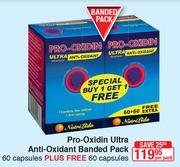 Pro Oxidin Ultra Anti Oxidant Banded Pack 60 Capsules Plus Free 60 Capsules-Per Pack