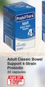 Probi Flora Adult Classic Bowel Support 4 Strain Probiotic 30 Capsules