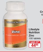 Lifestyle Nutrition Zinc 100 Tablets