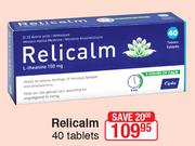 Relicalm 40 Tablets