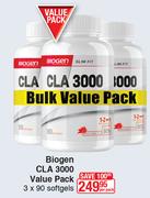 Biogen CLA 3000 Value Pack-3 x 90 Softgels Per Pack