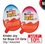 Kinder Joy For Boys Or Girls-20g Each
