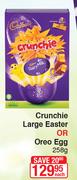 Qadbury Crunchie Large Easter Or Oreo Egg-258g Each