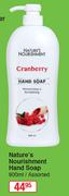 Nature's Nourishment Hand Saop-900ml
