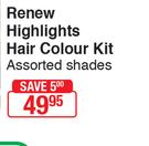 Renew Highlights Hair Colour Kit Assorted Shades