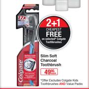 Colgate Slim Soft Charcoal Toothbrush-Each