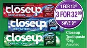 Close Up Toothpaste Assorted-125g