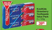 Dentalmate Koolkids Strawberry Toothpaste Value Pack-3 x 120g