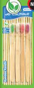 Dentalmate Bamboo Handle Toothbrushes Medium 4 Piece