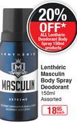 Lentheric Masculin Body Spray Deodorant-150mlEach