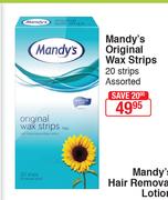 Mandy's Original Wax Strips-20 Strips