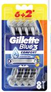 Gillete Blue 3 Comfort Disposable Razors-8 Pack