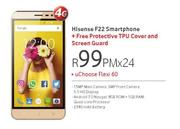 Hisense F22 Smartphone 4G-On uChoose Flexi 60 + Free Protective TPU Cover & Screen Guard