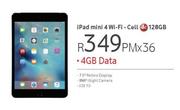 Apple iPad Mini 4 WiFi Cell 4G 128GB-On 4GB Data