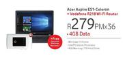Acer Aspire ES1-Celeron-On 4GB Data + Vodafone R218 WiFi Router