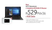HP i7 Notebook-On 4GB Data Includes Vodafone R218 WiFi Router