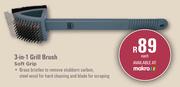 [MAKRO]- Campmaster 3 In 1 Grill Brush Soft Grip-Each