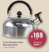 [MAKRO]- Campmaster 2L Stainless Steel Whistling Kettle-Each