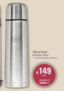 [MAKRO]- Campmaster 750ml Flask Stainless Steel-Each
