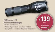 [MAKRO]- Campmaster 250 Lumen LED Aluminium Flashlight-Each
