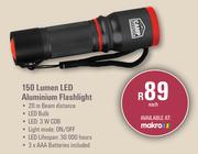 [MAKRO]- Campmaster 150 Lumen LED Aluminium Flashlight-Each