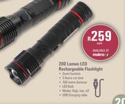[MAKRO]- Campmaster 200 Lumen LED Rechargeable Flashlight-Each