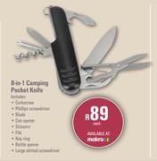 [MAKRO]- Campmaster 8-In-1 Camping Pocket Knife-Each