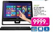 Acer 23" Ci3 4GB/1TB Touch A-I-O