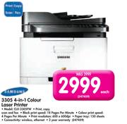 Samsung 3305 4-In-1 Colour Laser Printer CLX-3305FW
