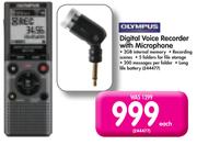 Olympus Digital Voice Recorder With Microphone