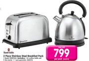 Russell Hobbs 2 Piece Stainless Steel Breakfast Pack RHBPSS56-Per Pack