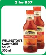 Wellington's Sweet Chilli Sauce-2x500ml