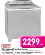 Defy 13Kg Twin Maid Twin Tub Washer DTT165