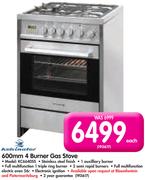 Kelvinator 600mm 4 Burner Gas Stove KC6640SS