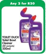 Toilet Duck Toilet Bowl  Cleaner (All Variants)-2 x 500ml