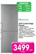Hisense 359L Combi Fridge Freezer H3598ME
